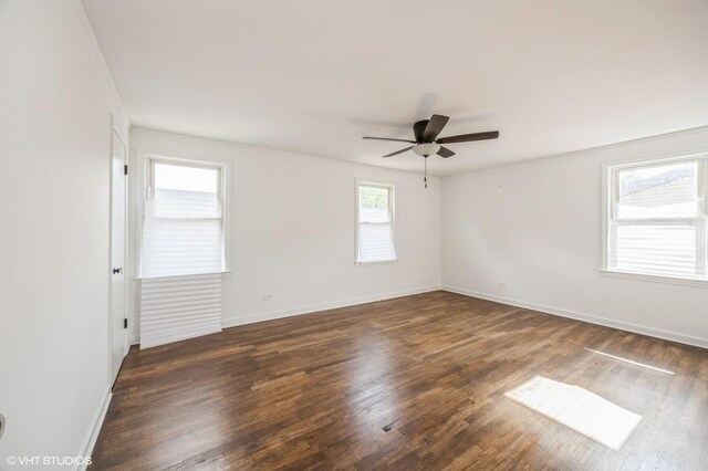 3818 W 107th St, Chicago, IL 60655 - unfurnished room with ceiling fan and wood finished floors