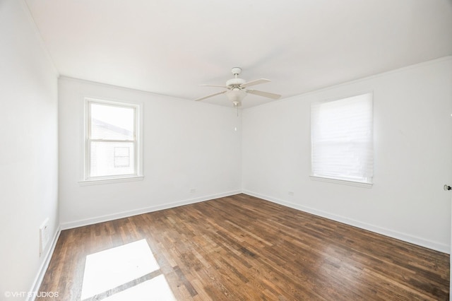 3818 W 107th St, Chicago, IL 60655 - spare room featuring wood finished floors and a ceiling fan