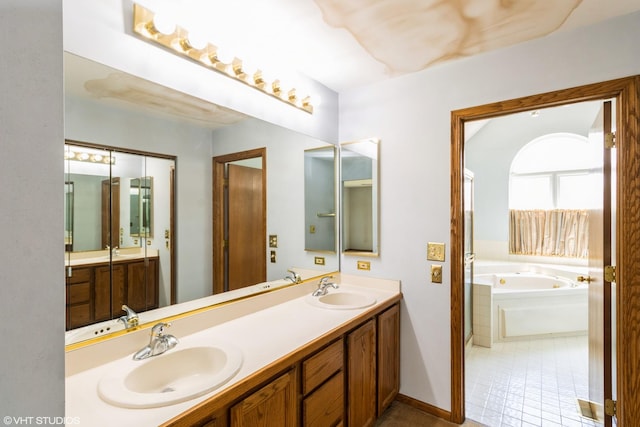 36230 N Old Creek Ct, Gurnee, IL 60031 - bathroom featuring a bath and double vanity
