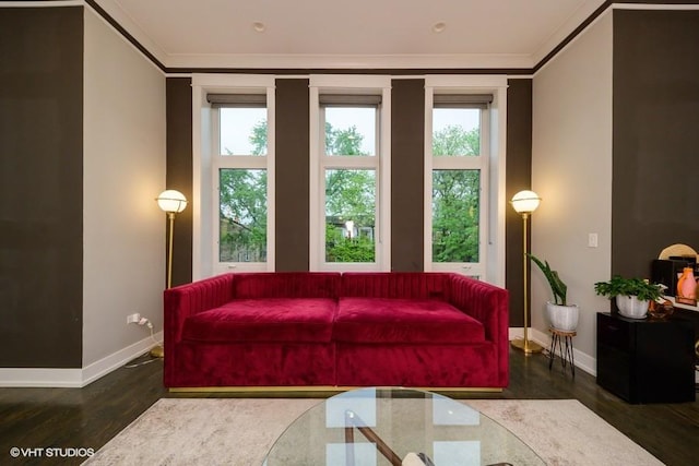 4730 S Champlain Ave Unit 3, Chicago, IL 60615 - living area featuring plenty of natural light, crown molding, and wood finished floors