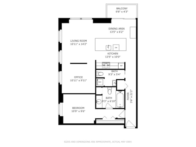 106 N Aberdeen St Unit 3A, Chicago, IL 60607 - view of room layout