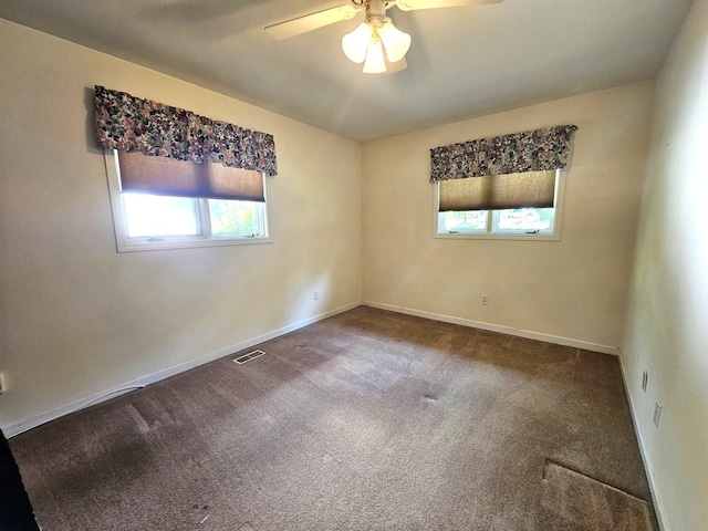 9616 Zimmer Dr, Algonquin, IL 60102 - spare room featuring healthy amount of natural light, carpet, and a ceiling fan