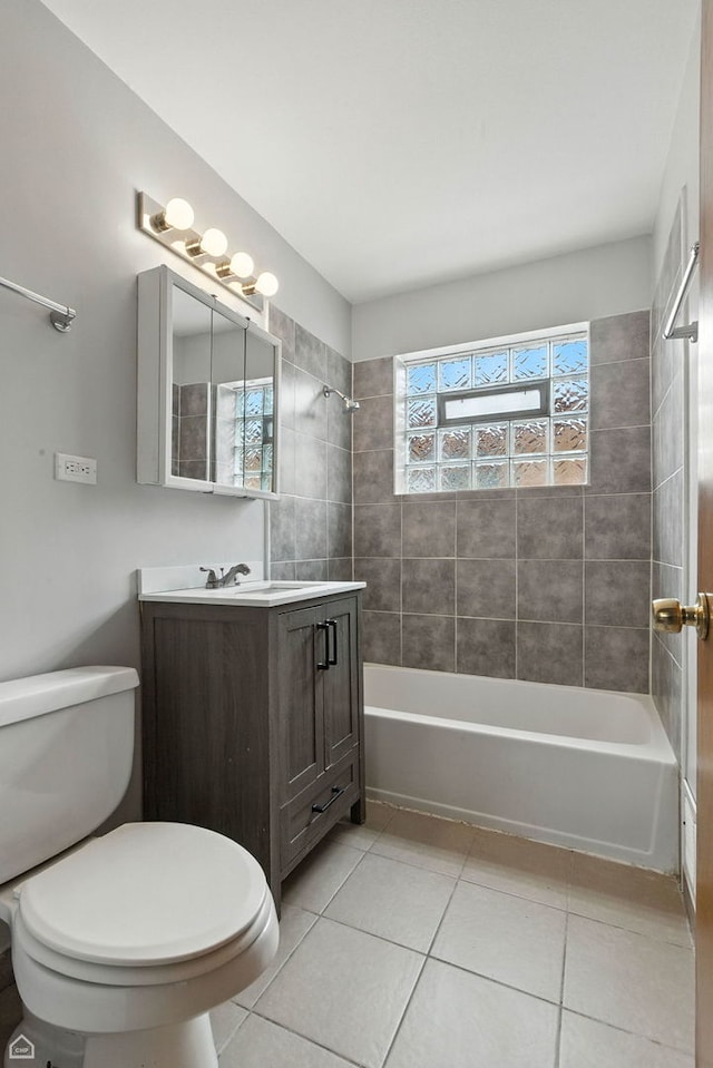 14526 Loomis Ave, Harvey, IL 60426 - full bathroom featuring tile patterned flooring, vanity, and bathing tub / shower combination