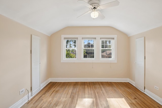 6912 N Osceola Ave, Chicago, IL 60631 - bonus room featuring light wood finished floors, lofted ceiling, and a ceiling fan