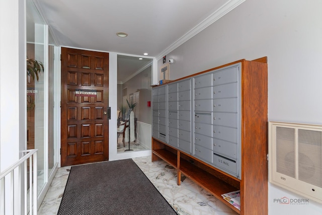 1350 N Western Ave Unit 106, Lake Forest, IL 60045 - view of community featuring ornamental molding, mail area, and recessed lighting