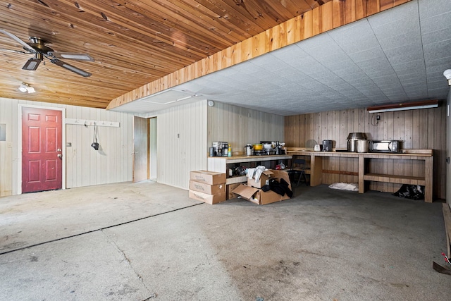 906 N State St, Marengo, IL 60152 - miscellaneous room with wooden walls
