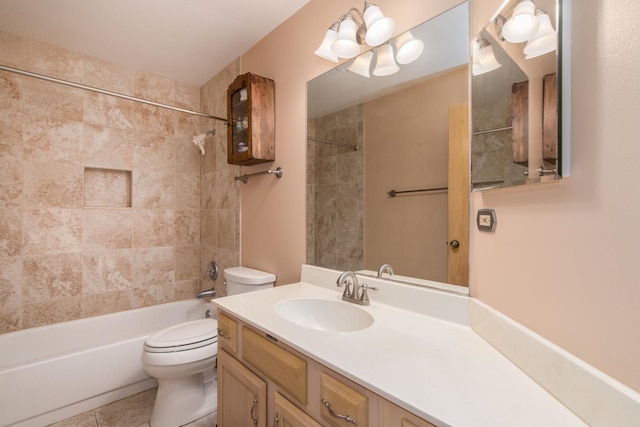 910 Persimmon Ln Unit B, Mount Prospect, IL 60056 - full bath with  shower combination, vanity, and tile patterned floors