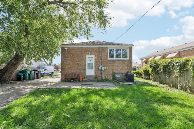 8753 S Troy Ave, Evergreen Park, IL 60805 - back of property featuring entry steps and brick siding