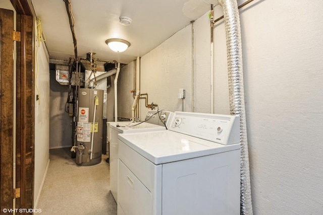 4 Cour La Salle Ct, Palos Hills, IL 60465 - laundry area with washer / clothes dryer, gas water heater, and light colored carpet