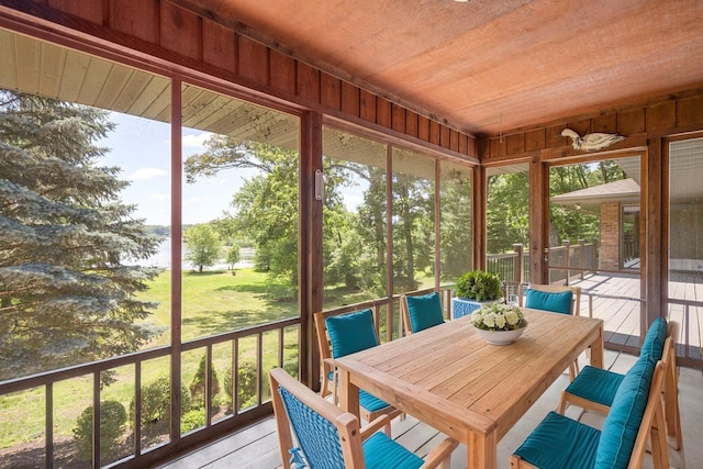 39081 N Sheridan Rd, Antioch, IL 60002 - sunroom / solarium featuring a water view and healthy amount of natural light