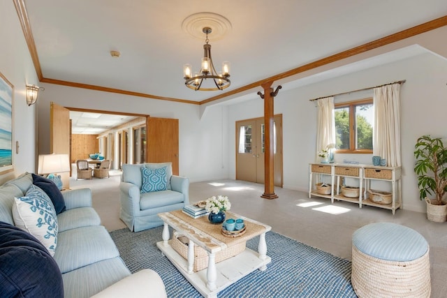 39081 N Sheridan Rd, Antioch, IL 60002 - living area with carpet and a chandelier
