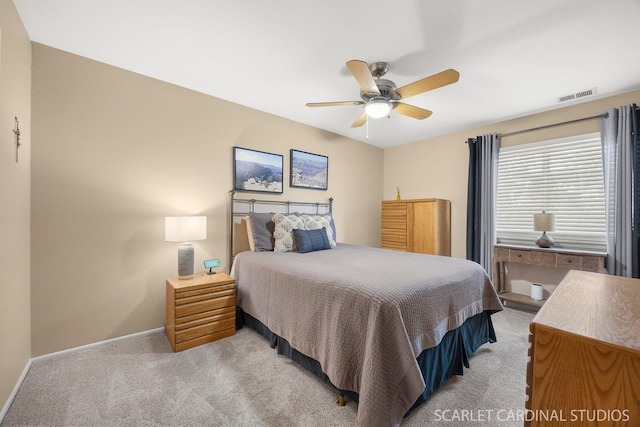 1641 Cornell Dr, Hoffman Estates, IL 60169 - bedroom featuring light carpet and a ceiling fan