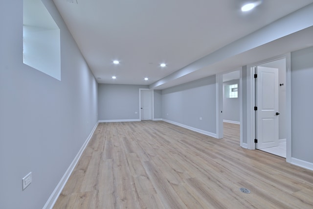 8004 S Ada St, Chicago, IL 60620 - basement with light wood-style flooring and recessed lighting