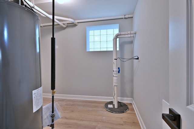 8004 S Ada St, Chicago, IL 60620 - interior space featuring water heater and wood finished floors