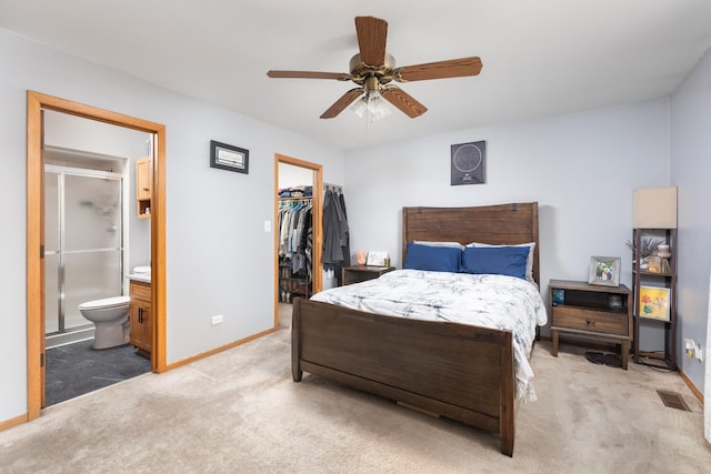 15317 S 73rd Ave Unit 8, Orland Park, IL 60462 - bedroom with light carpet, a spacious closet, ensuite bath, and a closet