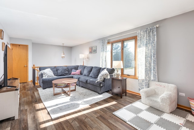 15317 S 73rd Ave Unit 8, Orland Park, IL 60462 - living area with wood-type flooring and baseboards