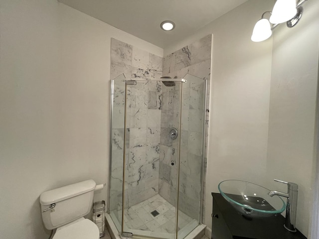6938 S Dorchester Ave Unit 2, Chicago, IL 60637 - full bath featuring a shower stall, vanity, and recessed lighting