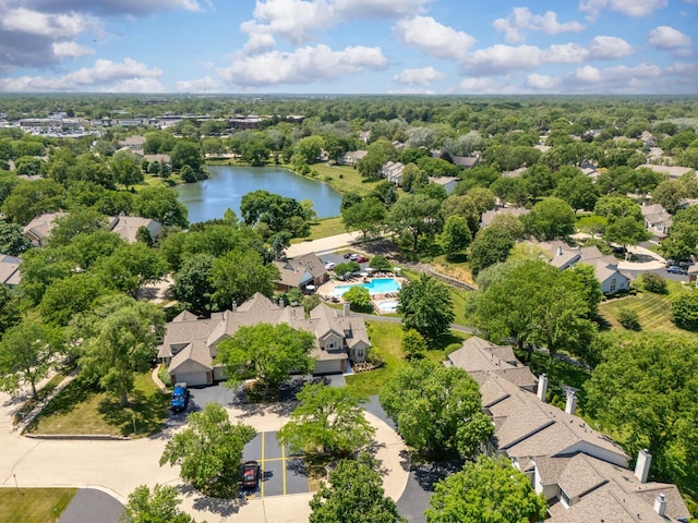 1400 Ashton Ct Unit B1, Wheeling, IL 60090 - aerial perspective of suburban area with a large body of water and a pool