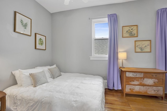 1848 W Cermak Rd Unit 3, Chicago, IL 60608 - bedroom with wood finished floors and ceiling fan