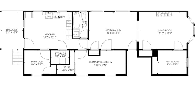 1848 W Cermak Rd Unit 3, Chicago, IL 60608 - view of room layout