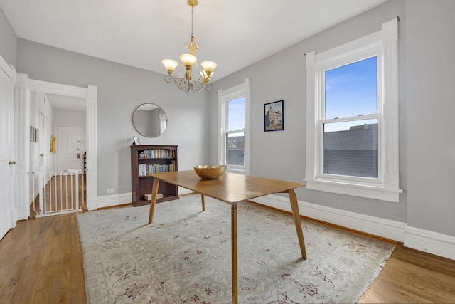 1848 W Cermak Rd Unit 3, Chicago, IL 60608 - office featuring wood finished floors and a chandelier