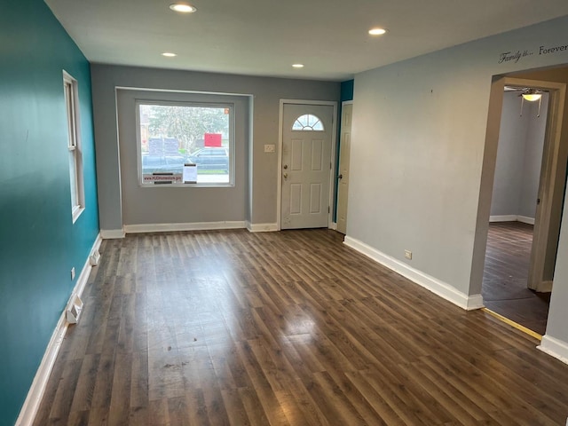 15018 Myrtle Ave, Harvey, IL 60426 - entryway with recessed lighting and dark wood-type flooring
