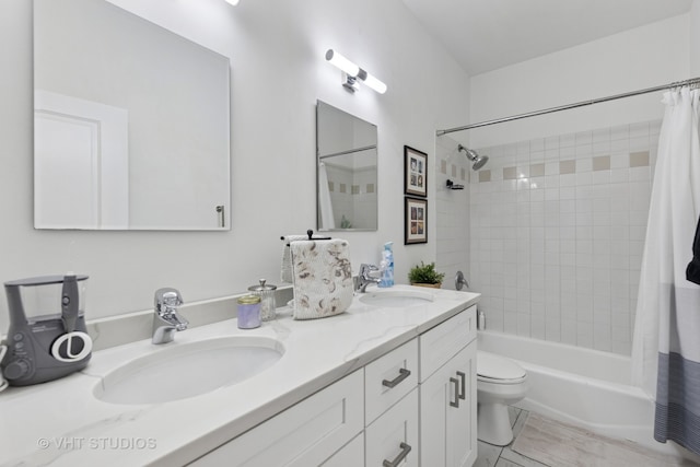 1845 N Marshfield Ave, Chicago, IL 60622 - bathroom with double vanity and shower / bath combination with curtain