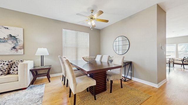 1845 N Marshfield Ave, Chicago, IL 60622 - dining area with light wood-style floors and a ceiling fan