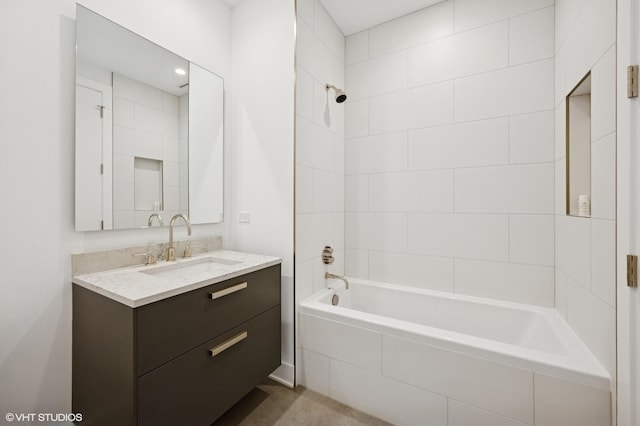403 N Wabash Ave Unit 17C, Chicago, IL 60611 - bathroom with vanity and tub / shower combination