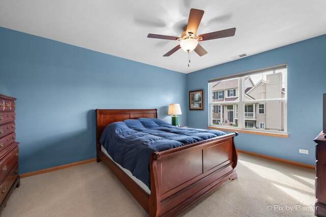 937 Emerald Dr, Pingree Grove, IL 60140 - bedroom featuring light colored carpet and ceiling fan