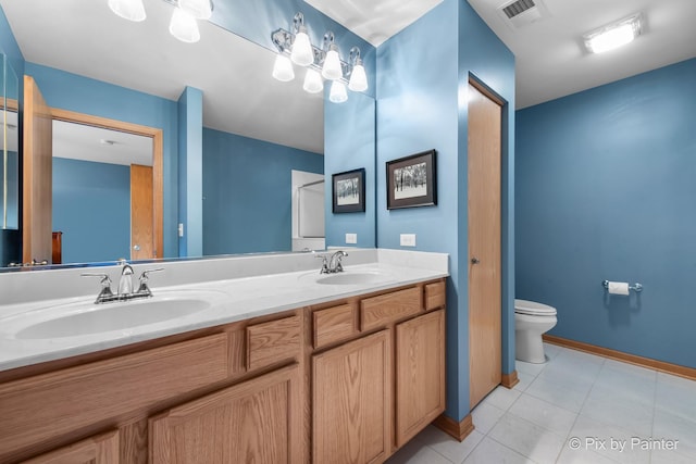 937 Emerald Dr, Pingree Grove, IL 60140 - full bathroom featuring double vanity and tile patterned floors