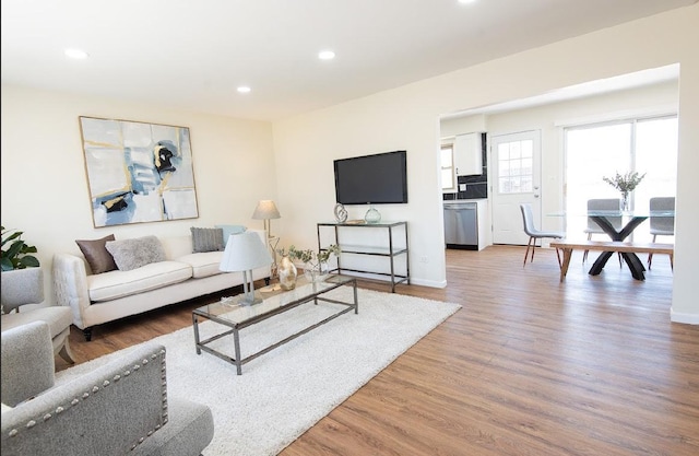 507 Wingate Dr, Schaumburg, IL 60193 - living room featuring recessed lighting and wood finished floors