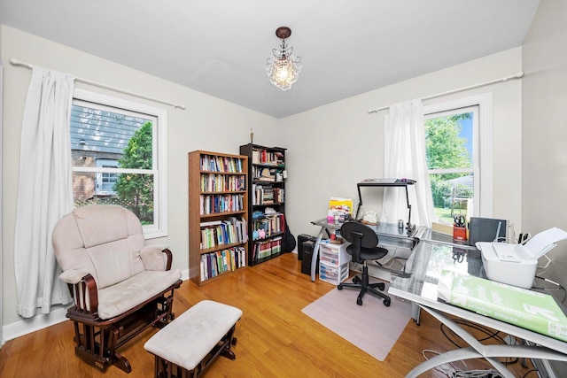 21207 Locust St, Matteson, IL 60443 - home office with plenty of natural light and wood finished floors