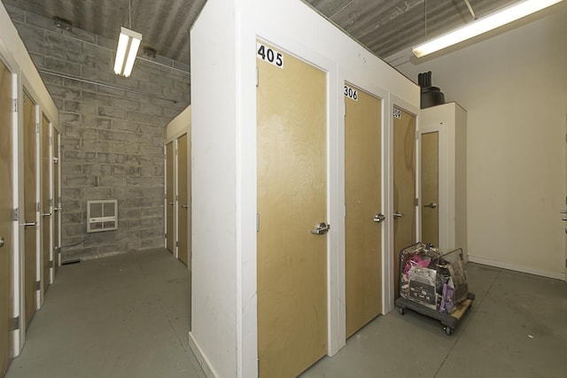 1621 S Halsted St Unit 405, Chicago, IL 60608 - corridor with concrete flooring