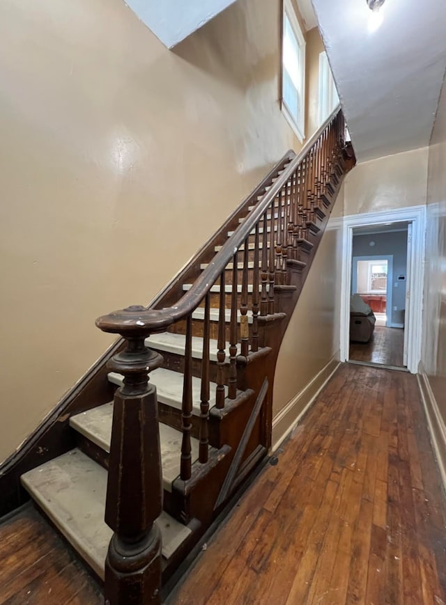 5938 S La Salle St, Chicago, IL 60621 - stairs featuring wood-type flooring and baseboards