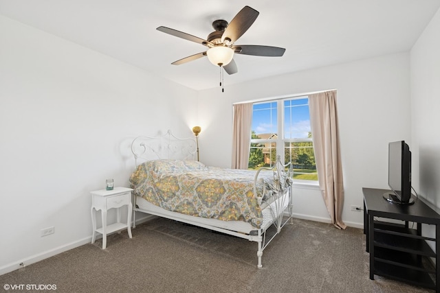 10831 Partridge Trl, Richmond, IL 60071 - bedroom with carpet floors and a ceiling fan