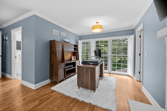 3 Old Valley Rd, Rolling Meadows, IL 60008 - office area with light wood finished floors and crown molding