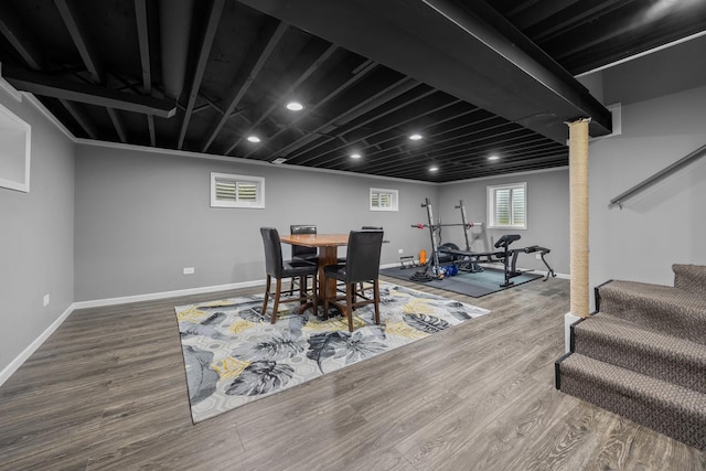 3 Old Valley Rd, Rolling Meadows, IL 60008 - dining area featuring stairway and wood finished floors