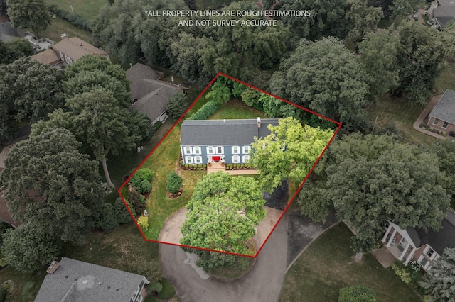 3 Old Valley Rd, Rolling Meadows, IL 60008 - aerial overview of property's location with property parcel outlined