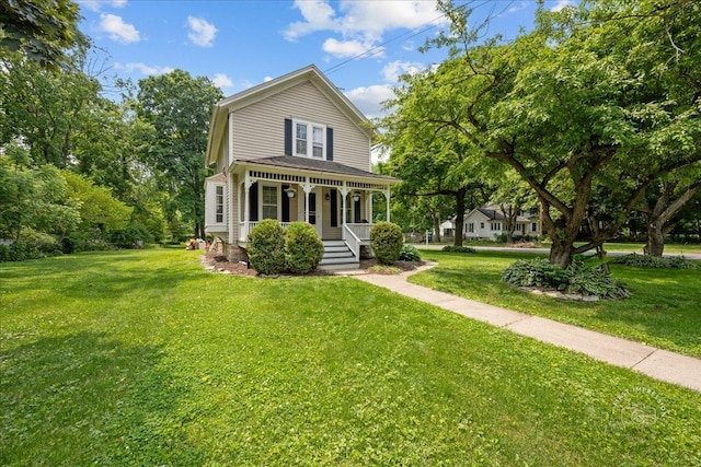 32W167 Army Trail Rd, Wayne, IL 60184 - view of front of property with a porch and a front lawn