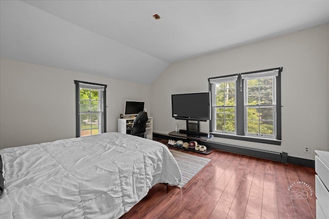 32W167 Army Trail Rd, Wayne, IL 60184 - bedroom with lofted ceiling and wood finished floors