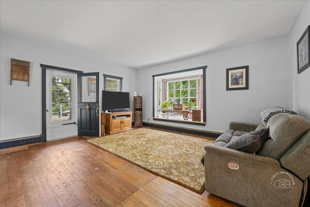 32W167 Army Trail Rd, Wayne, IL 60184 - living room with hardwood / wood-style floors and healthy amount of natural light