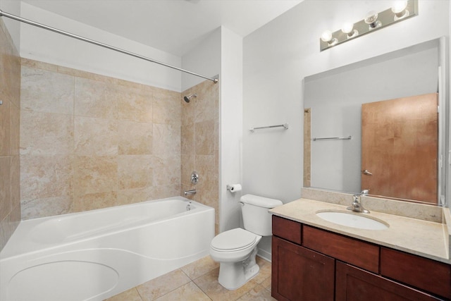 3963 W Belmont Ave Unit 613, Chicago, IL 60618 - full bathroom featuring tub / shower combination, vanity, and tile patterned floors