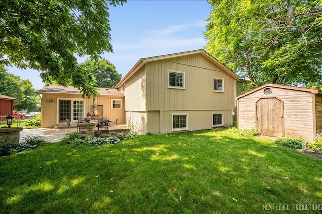 24106 W Pheasant Chase Dr, Plainfield, IL 60544 - rear view of property with a patio area, a shed, and a yard