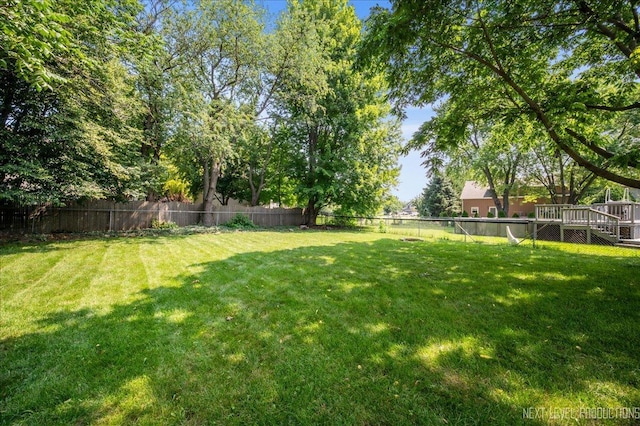 24106 W Pheasant Chase Dr, Plainfield, IL 60544 - fenced backyard featuring a wooden deck