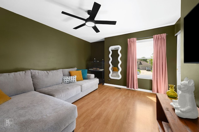 417 Chadsford Ct, Carol Stream, IL 60188 - living room featuring light wood-style flooring and ceiling fan