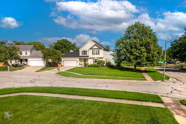417 Chadsford Ct, Carol Stream, IL 60188 - traditional-style home with driveway, a front yard, and an attached garage