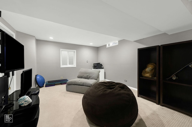 417 Chadsford Ct, Carol Stream, IL 60188 - sitting room with carpet and recessed lighting