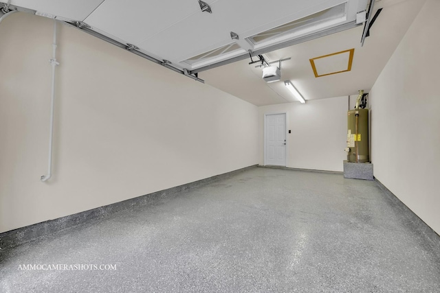 1607 Warwick Ln, Schaumburg, IL 60193 - garage with gas water heater and a garage door opener