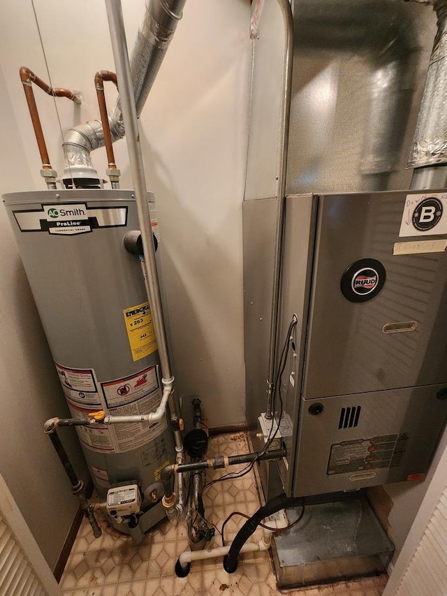 1036 Georgian Pl, Bartlett, IL 60103 - utility room with gas water heater